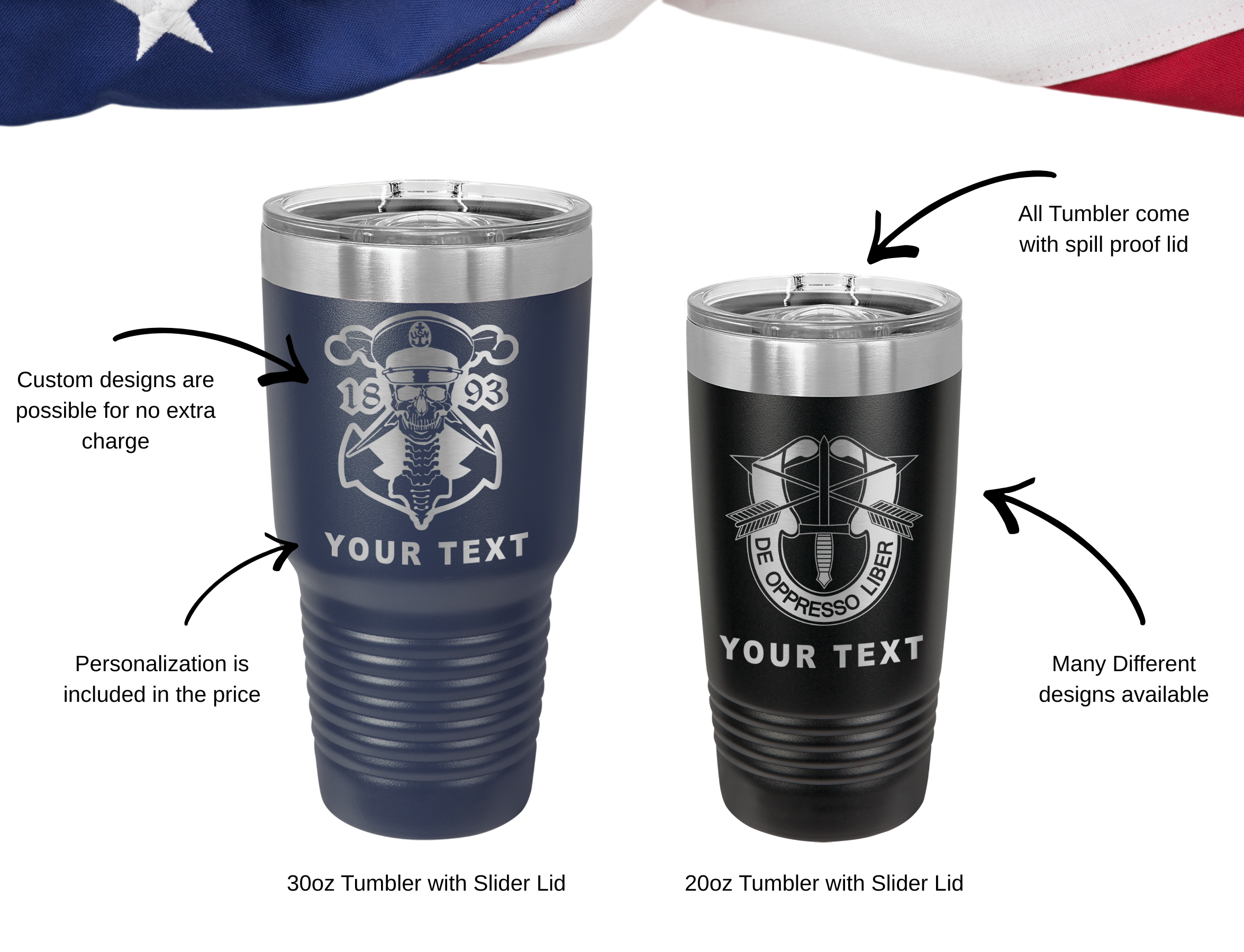 US Army Leadership Excellence ROTC Tumbler, Custom Personalized JROTC ...