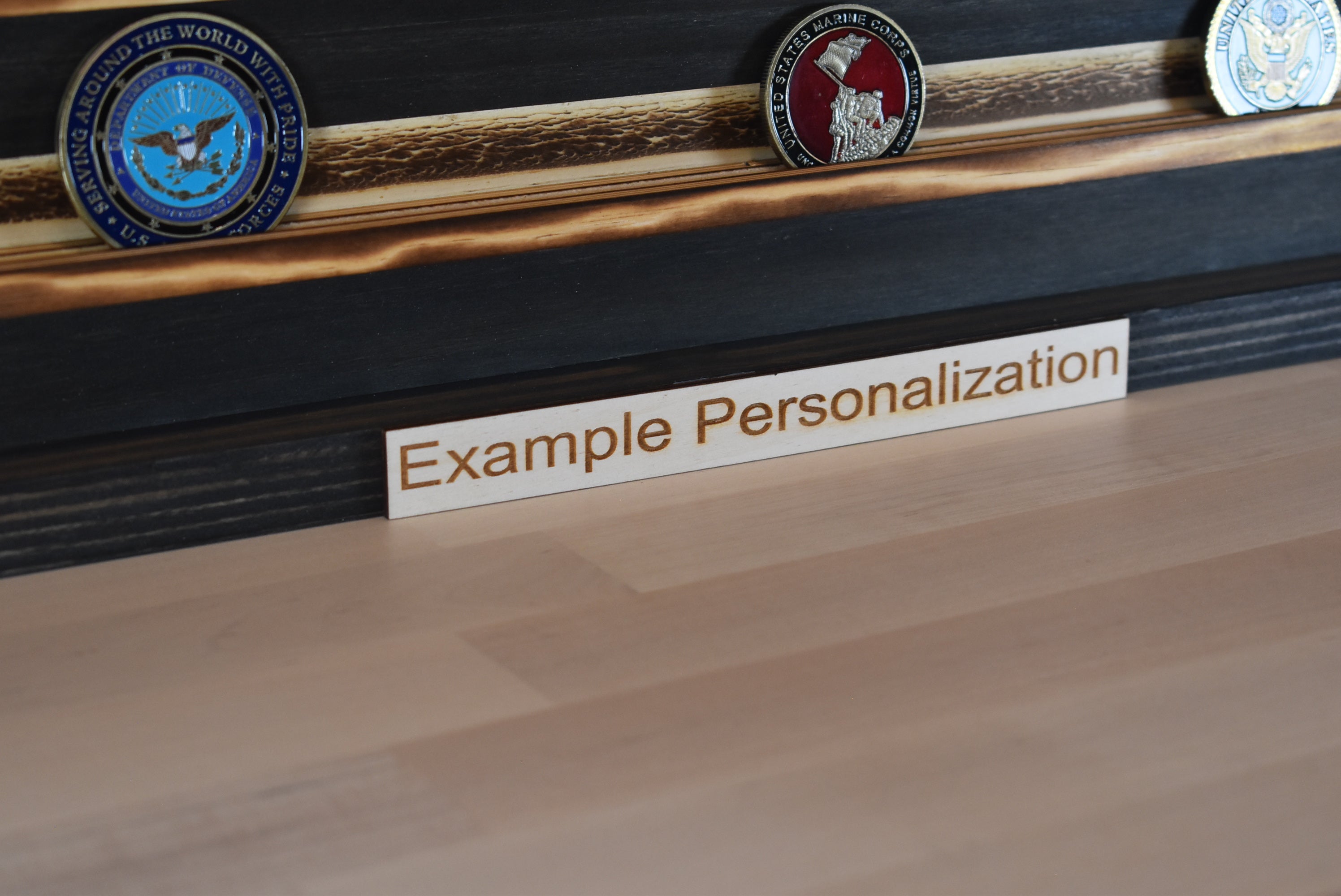 Rustic Air National Guard Wooden Handmade American Challenge Coin Flag Display, Beautiful Air National Guard Challenge Coin Flag 100% Made in the USA.