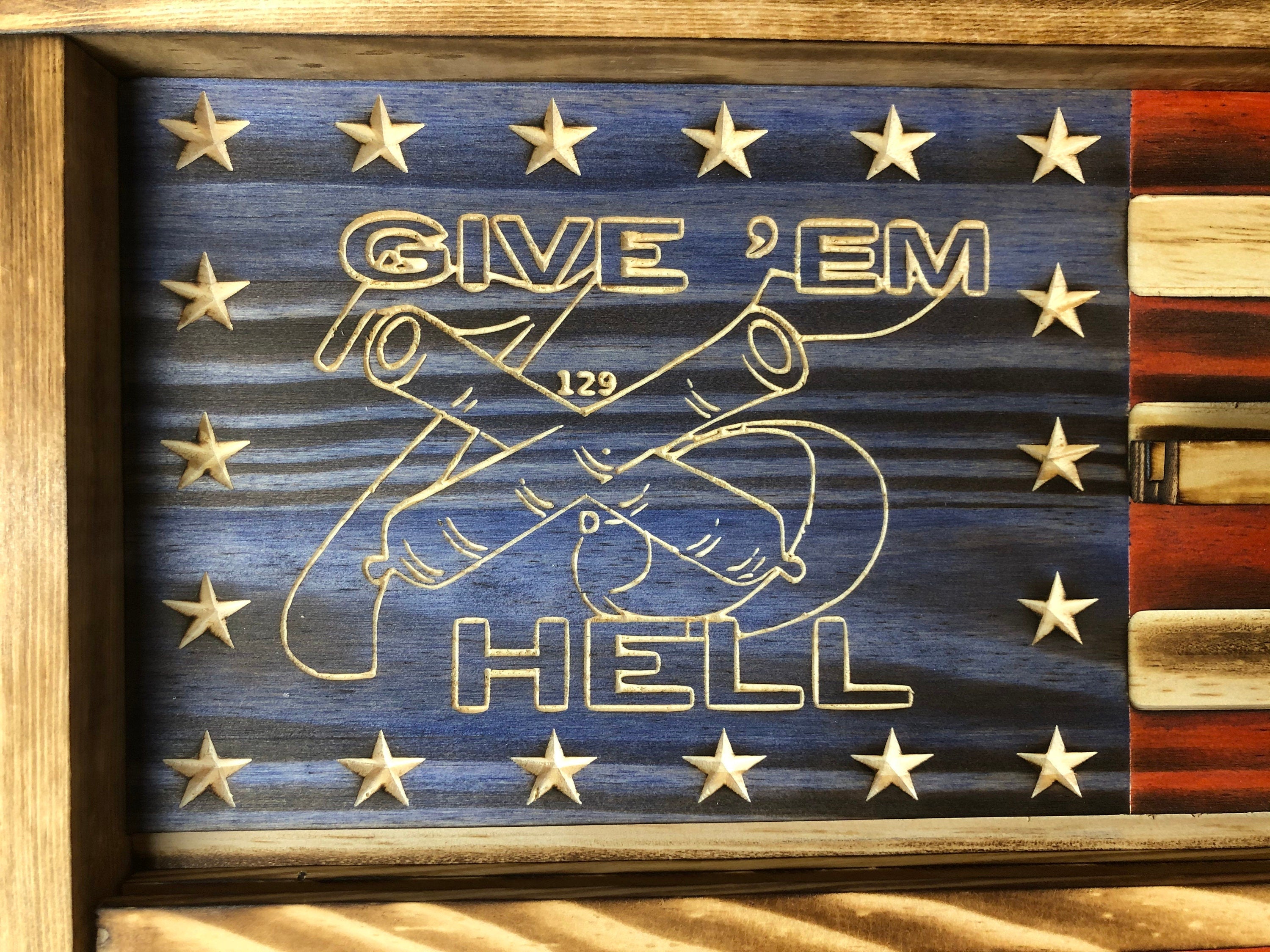US Army Veteran Challenge Coin Display Rack Holder - Rustic American Flag - Army Veteran Coin Display