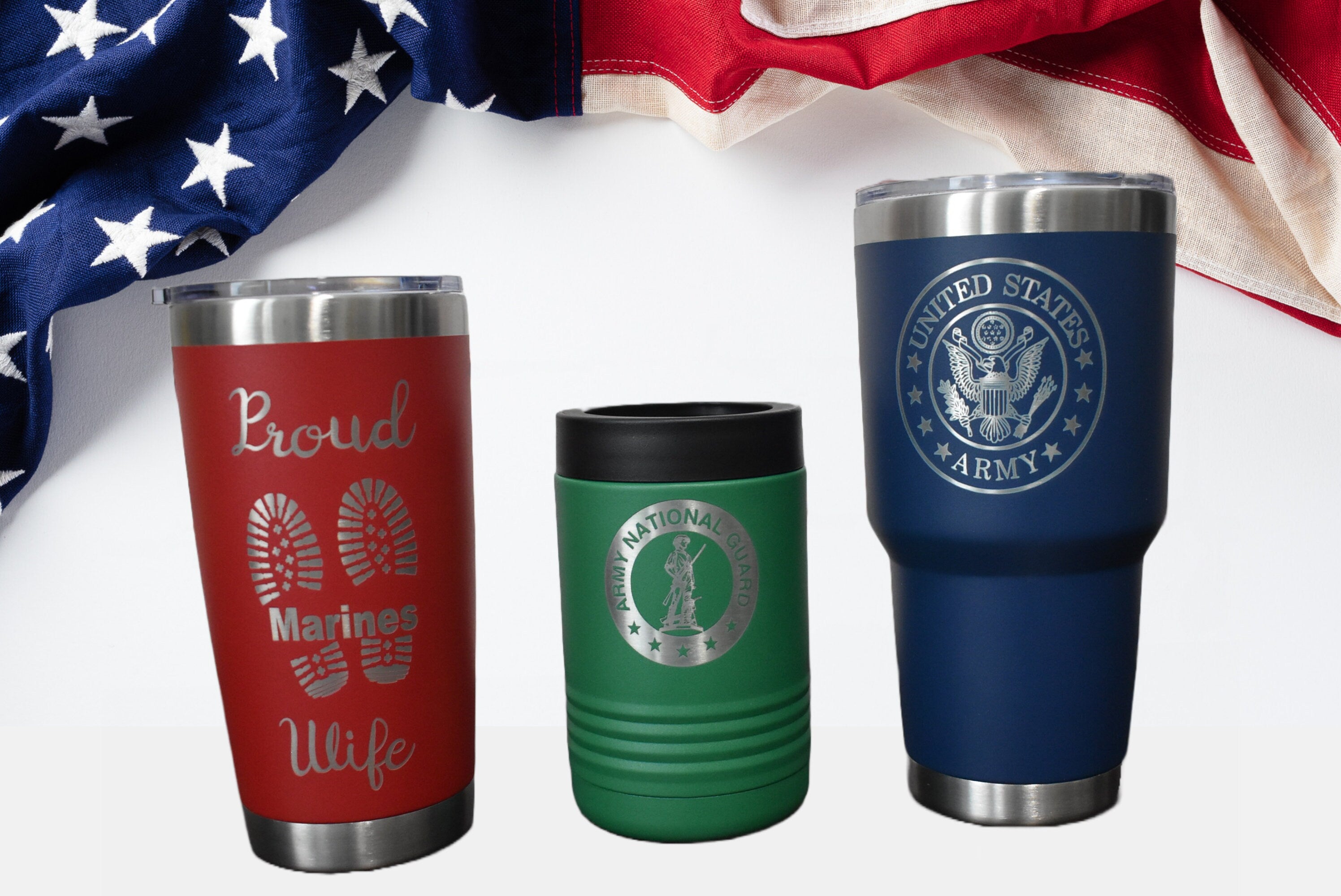 US Air Force Defensor Fortis Tumbler, Personalized Tumbler, Custom Air Force MP Tumbler, Air Force Military Police Can Cooler