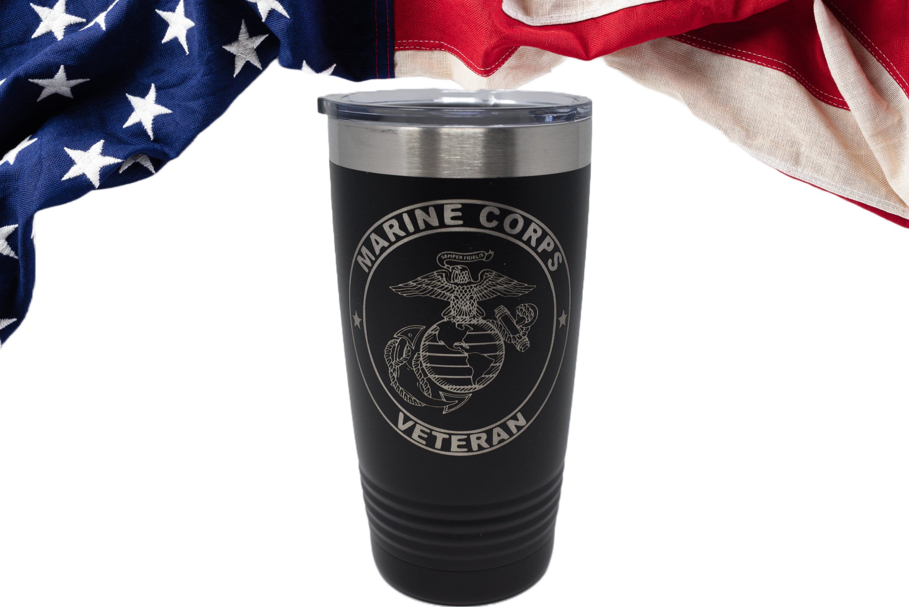 US Military Veteran Tumbler, Air Force Personalized Navy Vet Bottle, US Army Veteran Can Cooler Marine Veterans