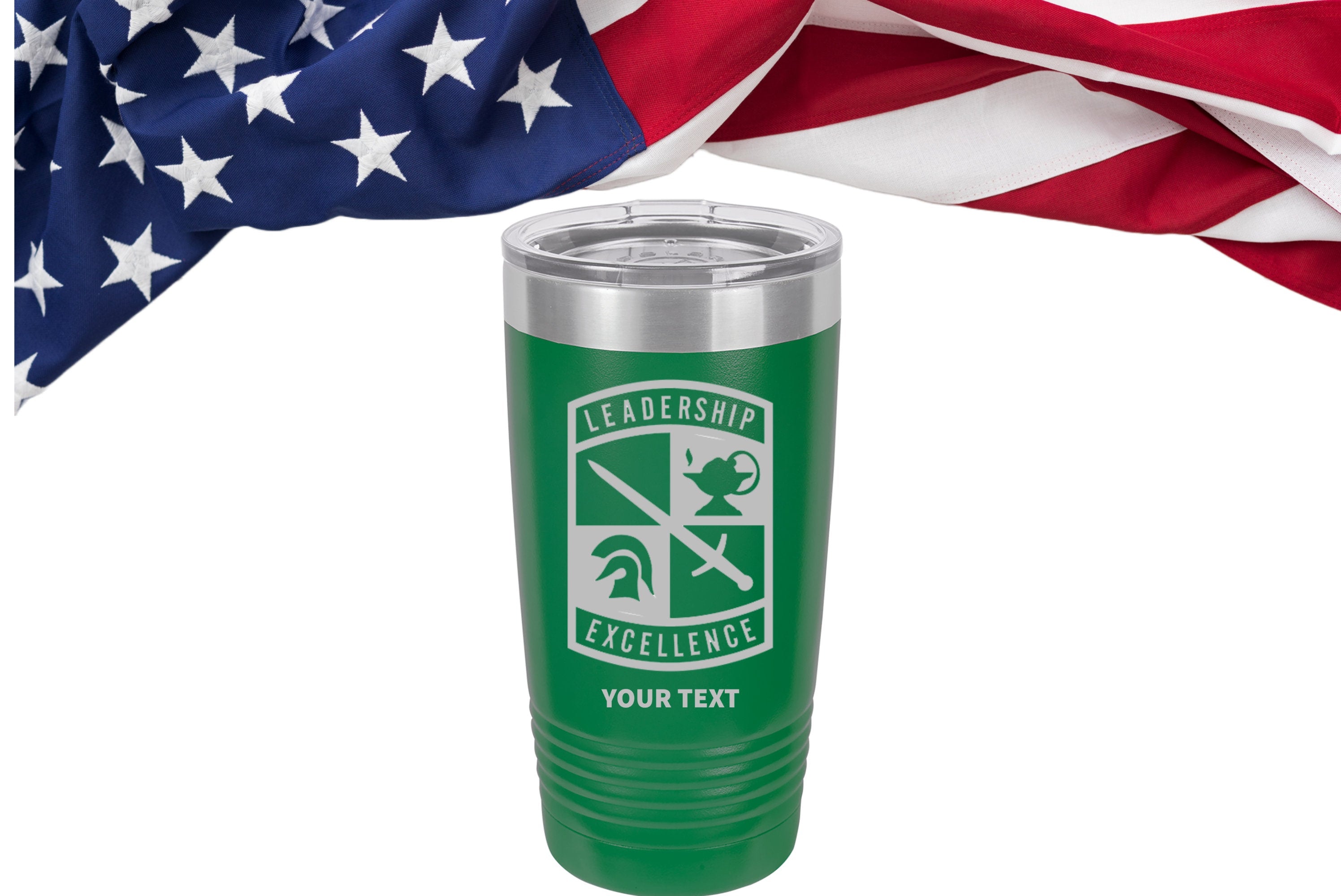 US Army Leadership Excellence ROTC Tumbler, Cool Custom Personalized High School Tumbler, JROTC Cup