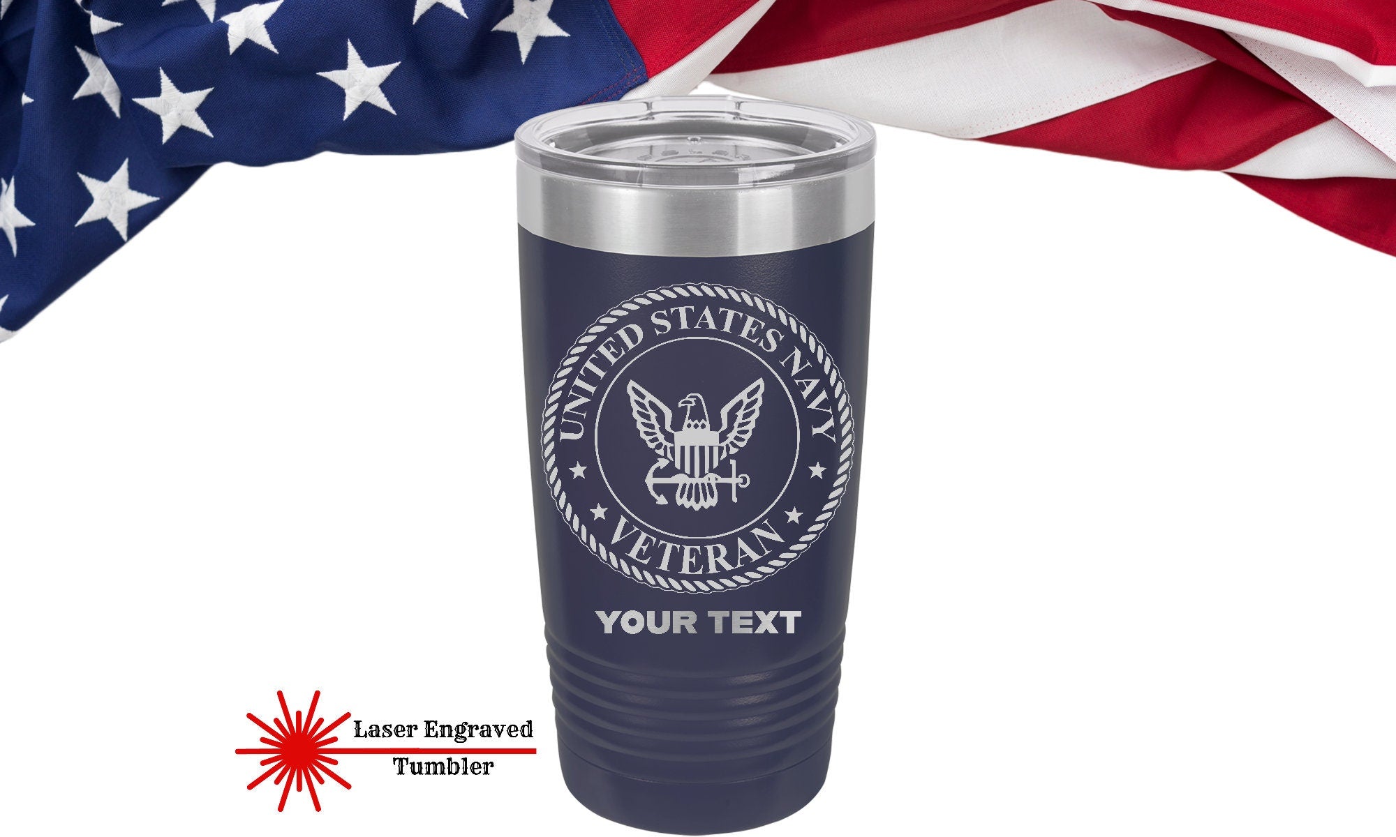 US Military Veteran Tumbler, Air Force Personalized Navy Vet Bottle, US Army Veteran Can Cooler Marine Veterans