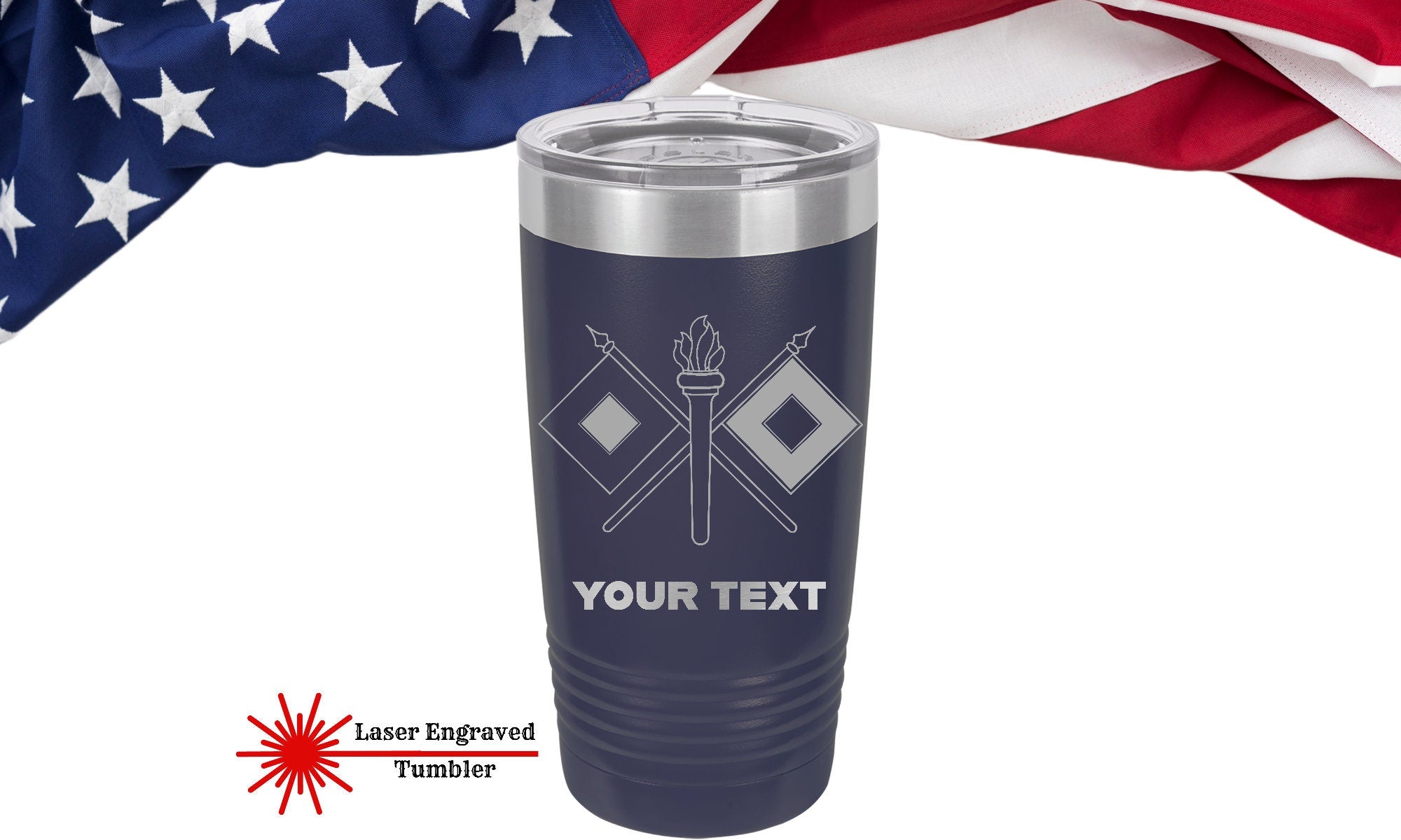 US Army Signal Corps Tumbler, Personalized Tumblers, US Army Combat Vet Personalized Can Cooler, Military Veteran. Army Vet