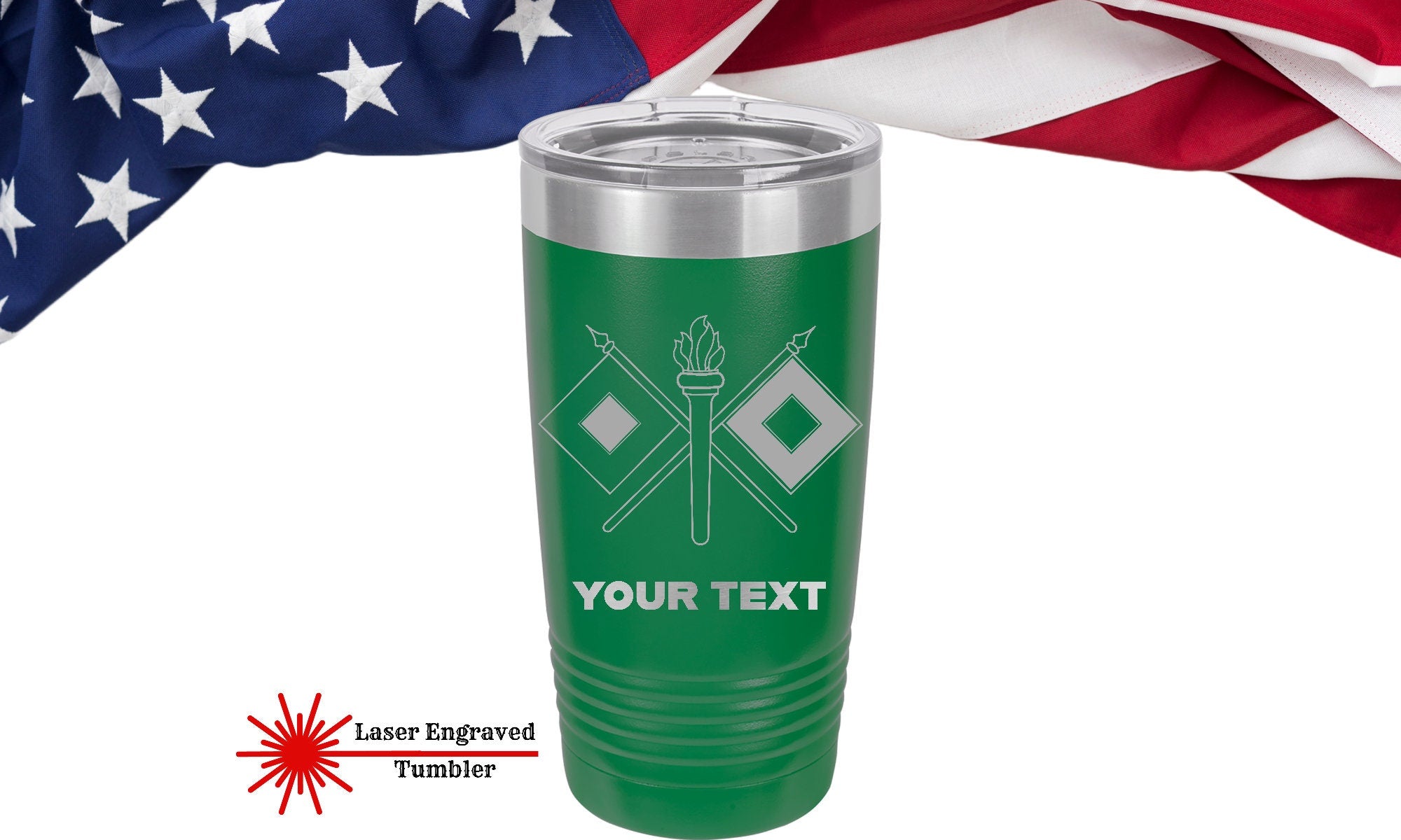 US Army Signal Corps Tumbler, Personalized Tumblers, US Army Combat Vet Personalized Can Cooler, Military Veteran. Army Vet