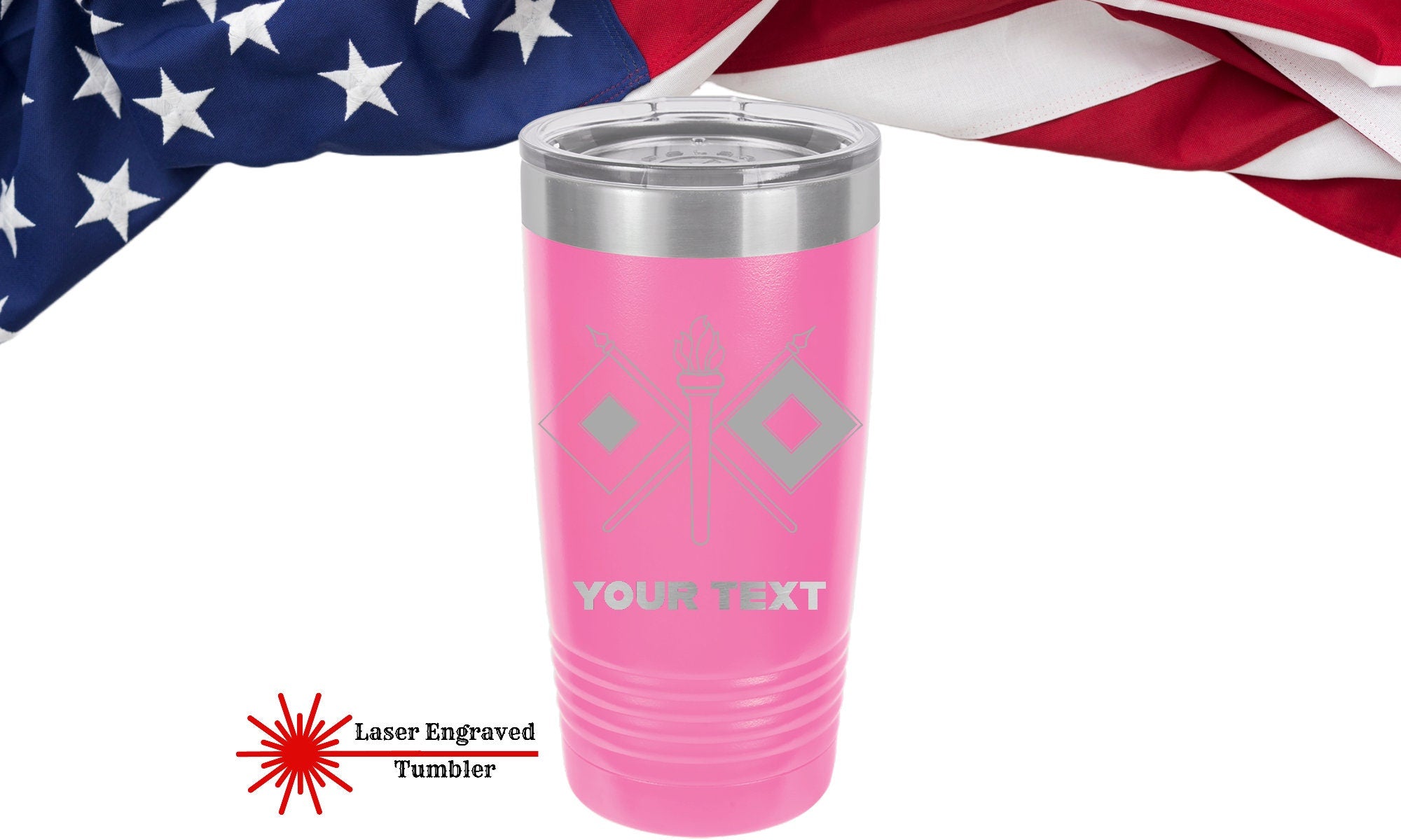 US Army Signal Corps Tumbler, Personalized Tumblers, US Army Combat Vet Personalized Can Cooler, Military Veteran. Army Vet