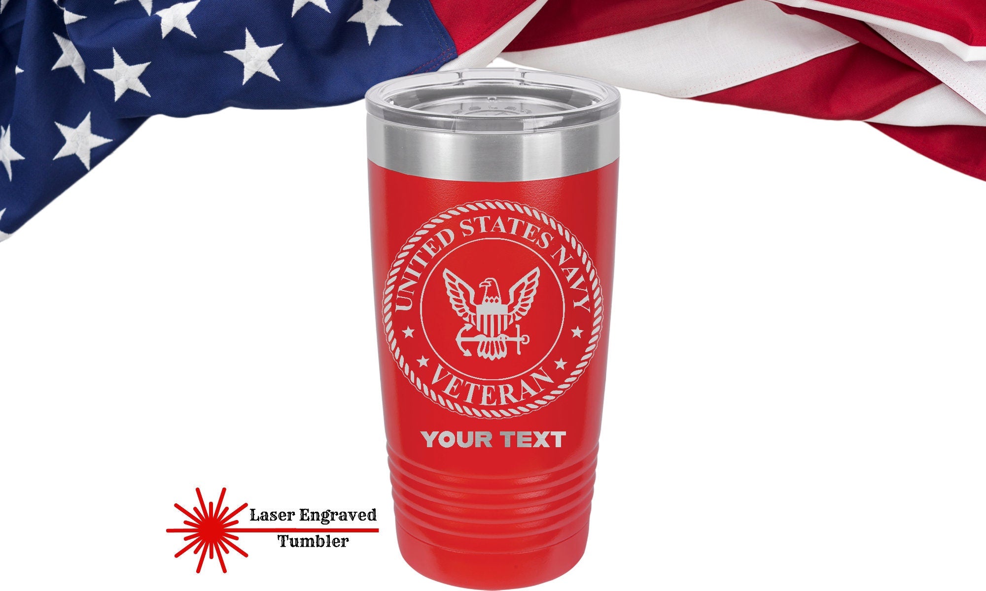 US Military Veteran Tumbler, Air Force Personalized Navy Vet Bottle, US Army Veteran Can Cooler Marine Veterans